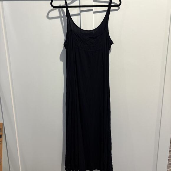 Magic Dress Womens Free Size Black‎ Floral Embroidered Maxi Boho India Crinkle - Picture 7 of 11